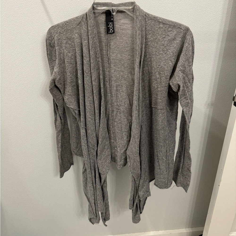 Bobi Grey Open Sweater